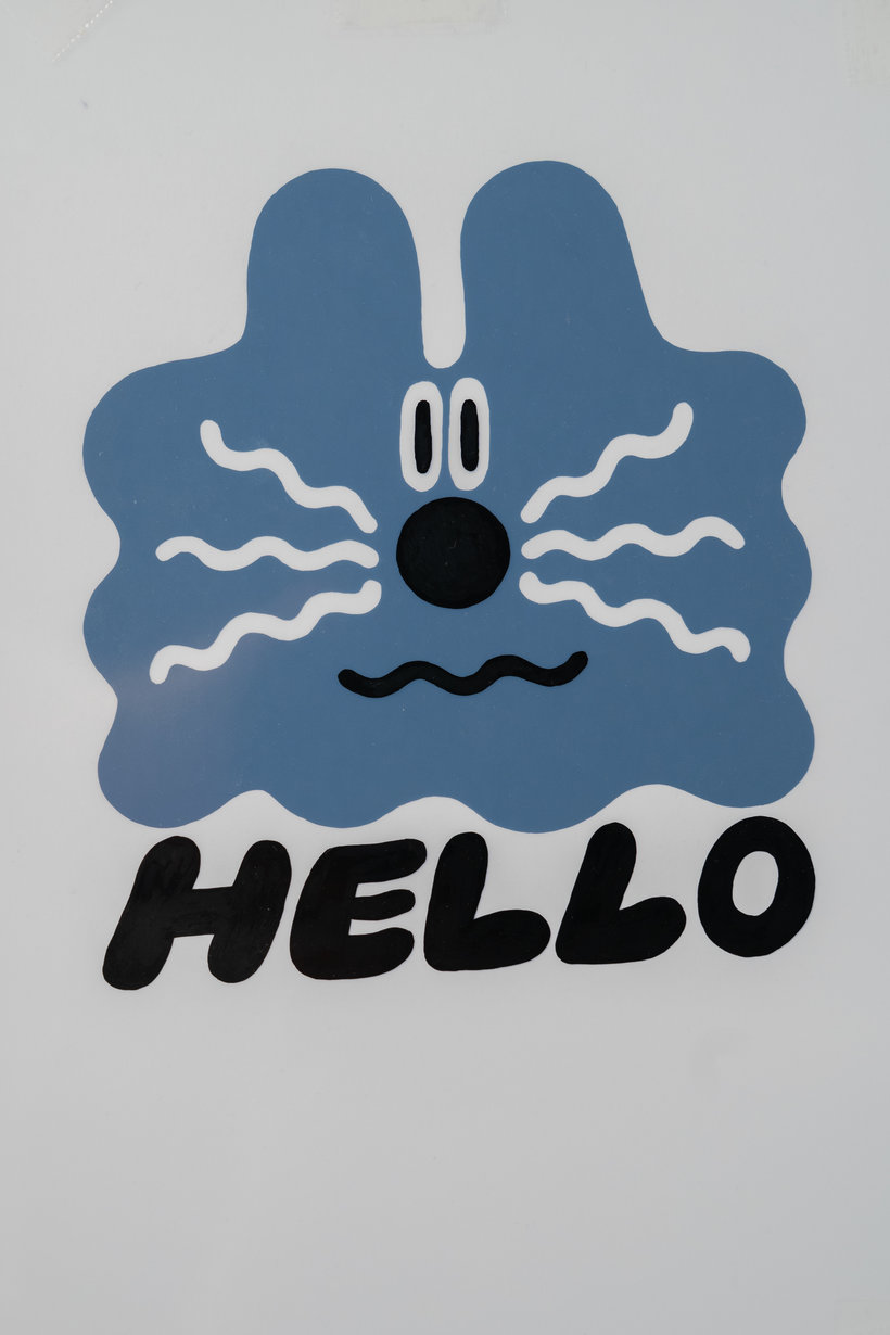 screen printing squeegee mascot, this cool and funny image is