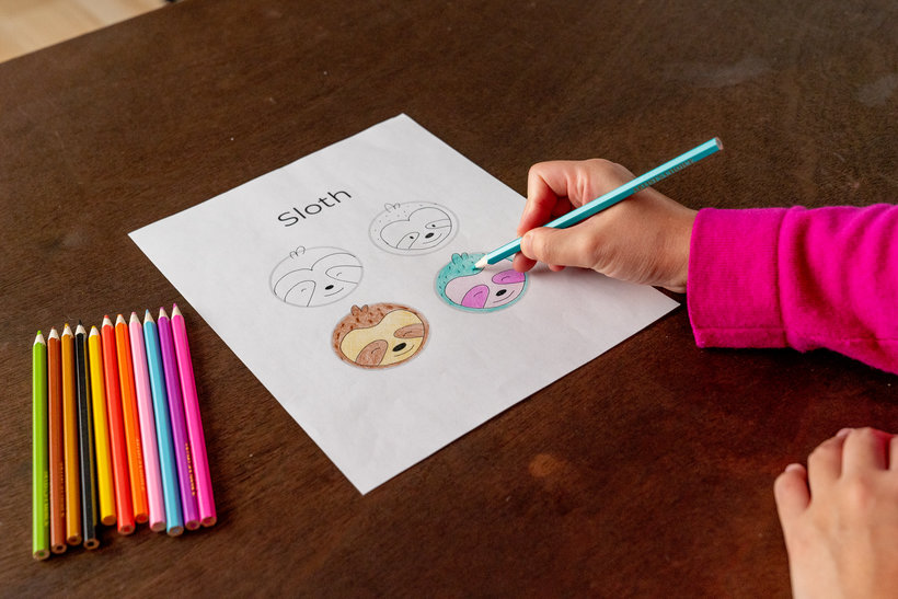 Mini Coloring Books w/ colored pencils Donuts and Cupcakes