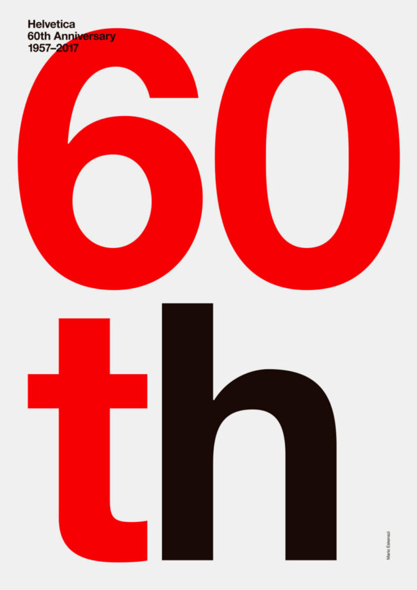 Feliz 60 cumpleaños, Helvetica 12
